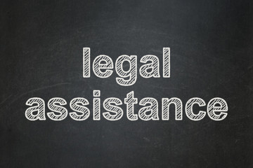 Law concept: Legal Assistance on chalkboard background