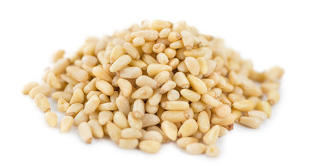 Pine Nuts isolated on white