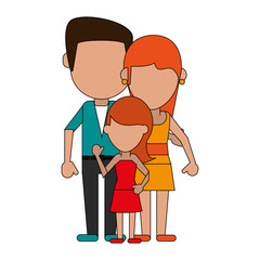 faceless mother and child cartoon
