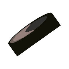 Hockey puck isolated