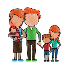 lovely family cartoon