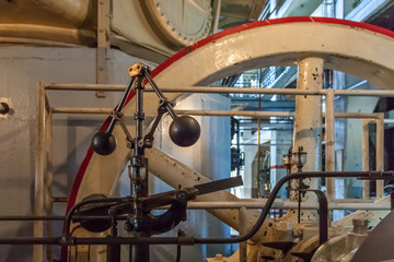 abandoned steam plant factory wheel