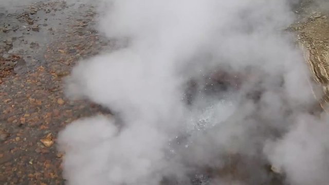 hot water and steam geothermal locality hveragerdi in iceland