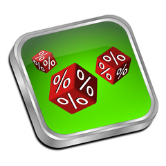 Discount button - 3D illustration