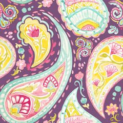 Watercolor native indian pattern