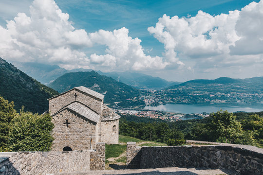 Abbey of San Pietro al Monte is an ancient monastic complex of Romanesque style in the town of Civate, province of Lecco, Italy.