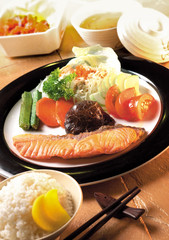 Salmon steak set