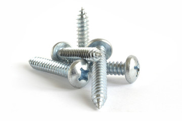 Screws on white