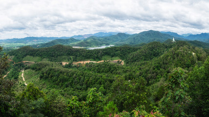 Obraz premium View point on mountain overlook landscape.