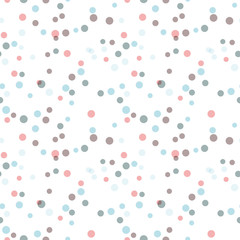 Modern Abstract Vector  Confetti Background. Seamless  dots pattern. Festive party repeat.