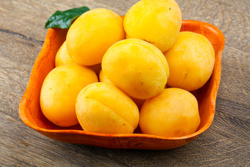 Fresh ripe apricots