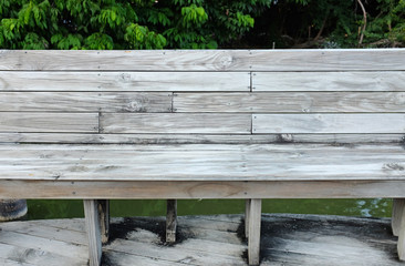 Fototapeta premium wood bench in pavilion.