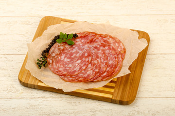 Sliced salami