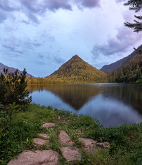 Evening at Lake Warm. The Baikal region