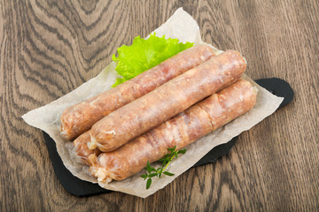 Natural sausages for grill