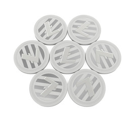 Obraz premium Stack of Litecoins Isolated