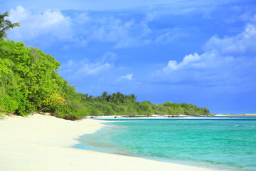 View of beautiful beach at tropical resort