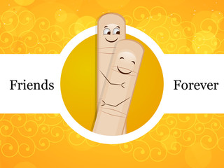 illustration of elements of Friendship Day Background