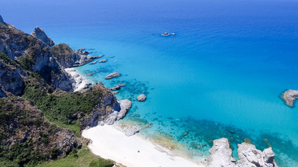 Amazing aerial view of Calabria coastline, Italy - obrazy, fototapety, plakaty