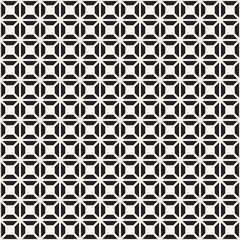 Abstract geometric lines lattice pattern. Seamless vector background. Black and white simple repeating texture.