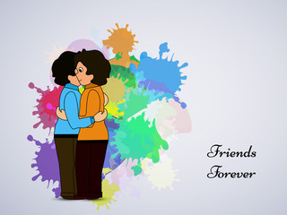 illustration of elements of Friendship Day Background