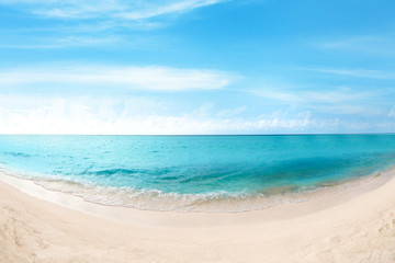 Fototapeta na wymiar View of beautiful beach at sea resort