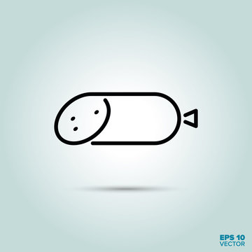 Sausage Line Icon