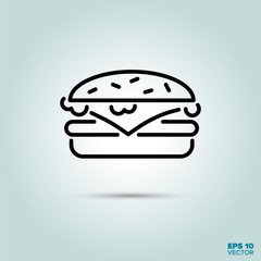 Cheeseburger line icon