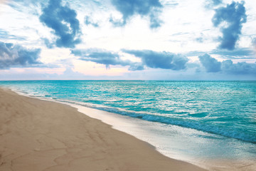 View of beautiful beach at resort