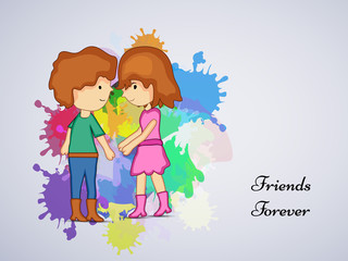 illustration of elements of Friendship Day Background