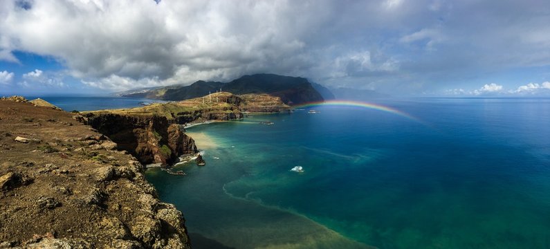Madeira Ponto de Rosto Portugal Regenbogen, Madeira Ponto de Rosto Portugal Rainbow