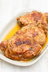 grilled chicken on white dish