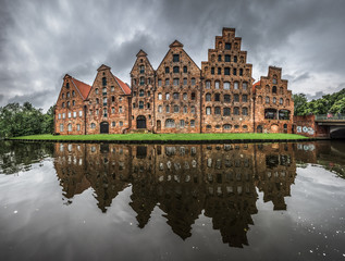Obraz premium Salzspeicher, historic salt storage warehouses in Lubeck, Germany