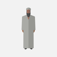 arabic man, flat icon.