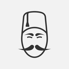 Traditional turkish man icon