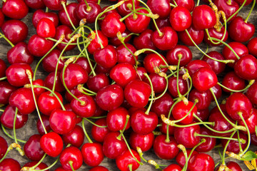 Background of the red cherry fruits