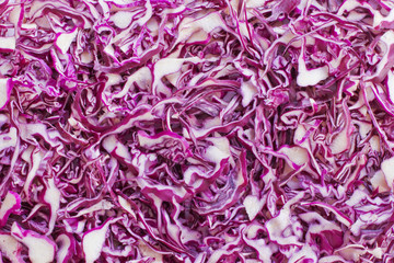 Cauliflower. Heap of grated cabbage closeup. Background.