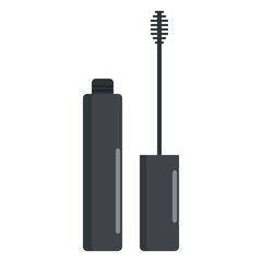 Mascara cosmetics icon, vector illustration flat style design isolated on white. Colorful graphics