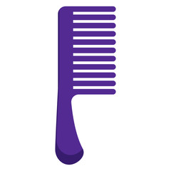 Barber comb icon, vector illustration flat style design isolated on white. Colorful graphics