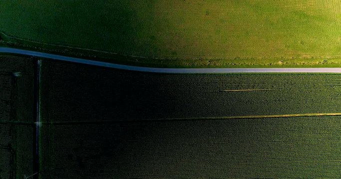 champs en vu a&eacute;rienne film&eacute;s au drone, france 