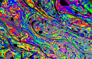 Rainbow colors created by soap, bubble,or oil makes can use for background
