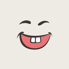 Graphic Emoticon. Collection of Emoji. Smile icons. Isolated vector illustration on white background