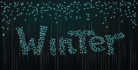 Fototapeta premium Winter background from confetti