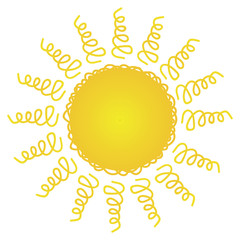 Sun icon. Vector illustartion
