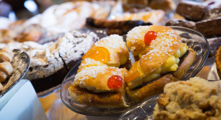 Cookies, cakes and other confectionary in cafe