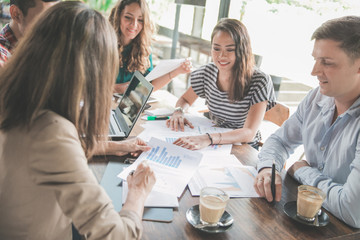 casual meeting in coffee shop