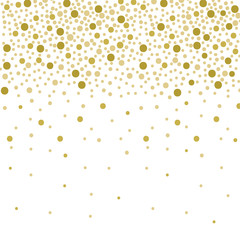 Snowing with gold bauble dots design