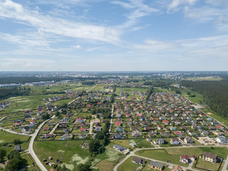 Fototapeta na wymiar Aerial view of countryside, drone top view