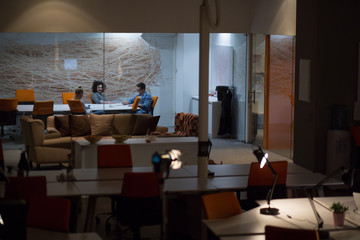 Business Team At A Meeting at modern office building