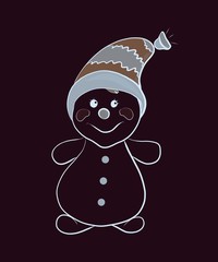 cheerful snowman